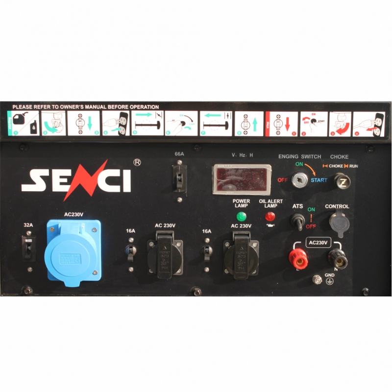 Generator de curent SENCI SC18000 EVO putere maxima 17 kW 230V pornire electrica