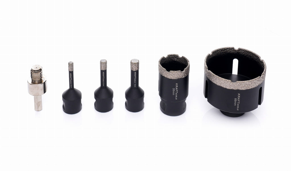 Set Carote Diamantate in Valiza M14 6 , 8 , 10 , 35 , 68 , 5 Buc, Kraft&Dele KD11226