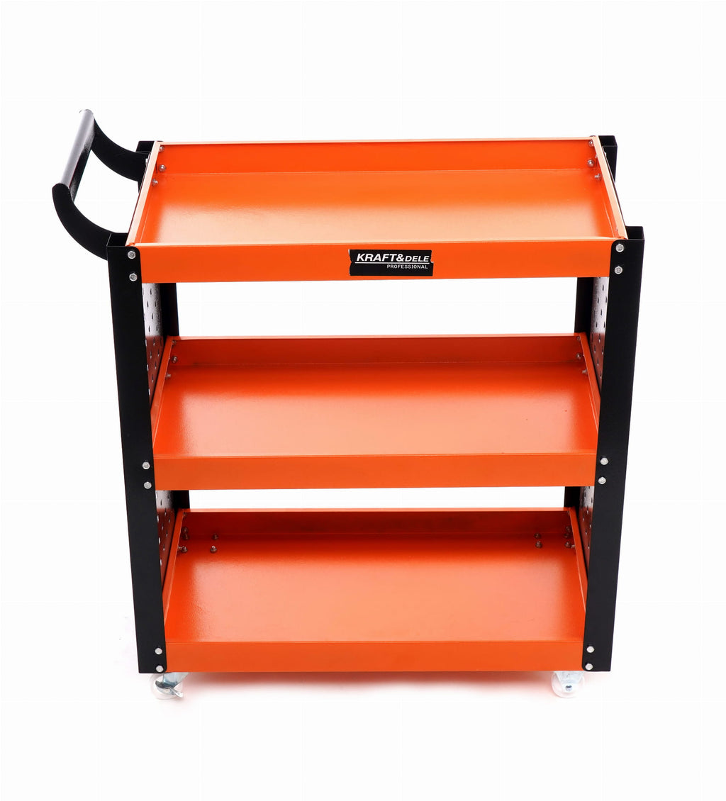 Carucior de Atelier cu Roti 3 Rafturi, Kraft&Dele KD365