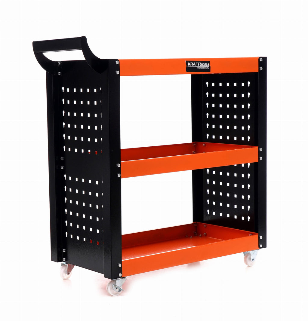 Carucior de Atelier cu Roti 3 Rafturi, Kraft&Dele KD365