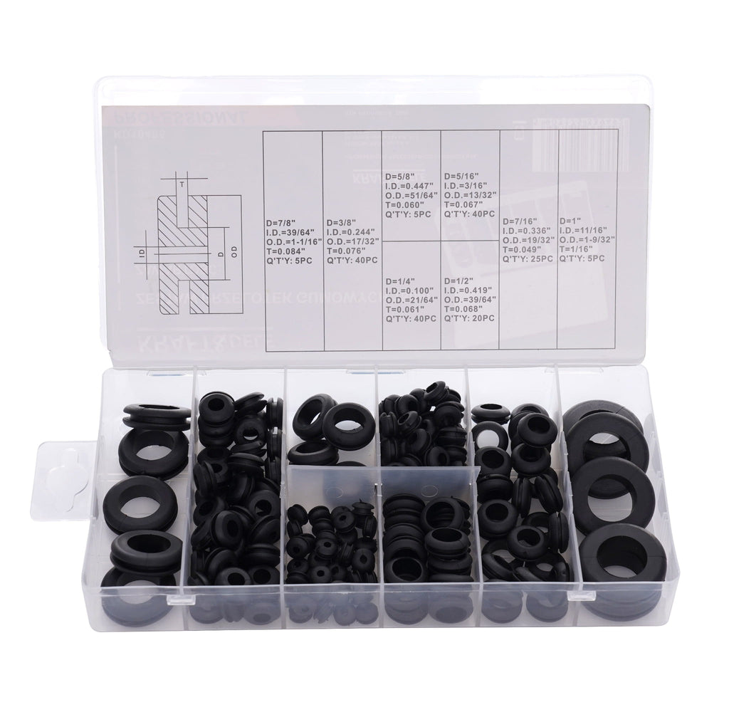Set Inele Cauciuc 180 Bucati Diverse Diametre, Kraft&Dele KD10485