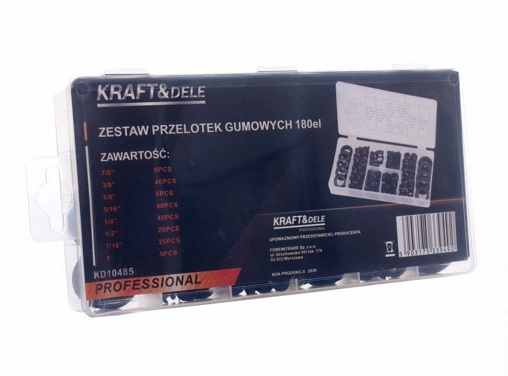 Inele de Cauciuc 180 Bucati, Kraft&Dele KD10485