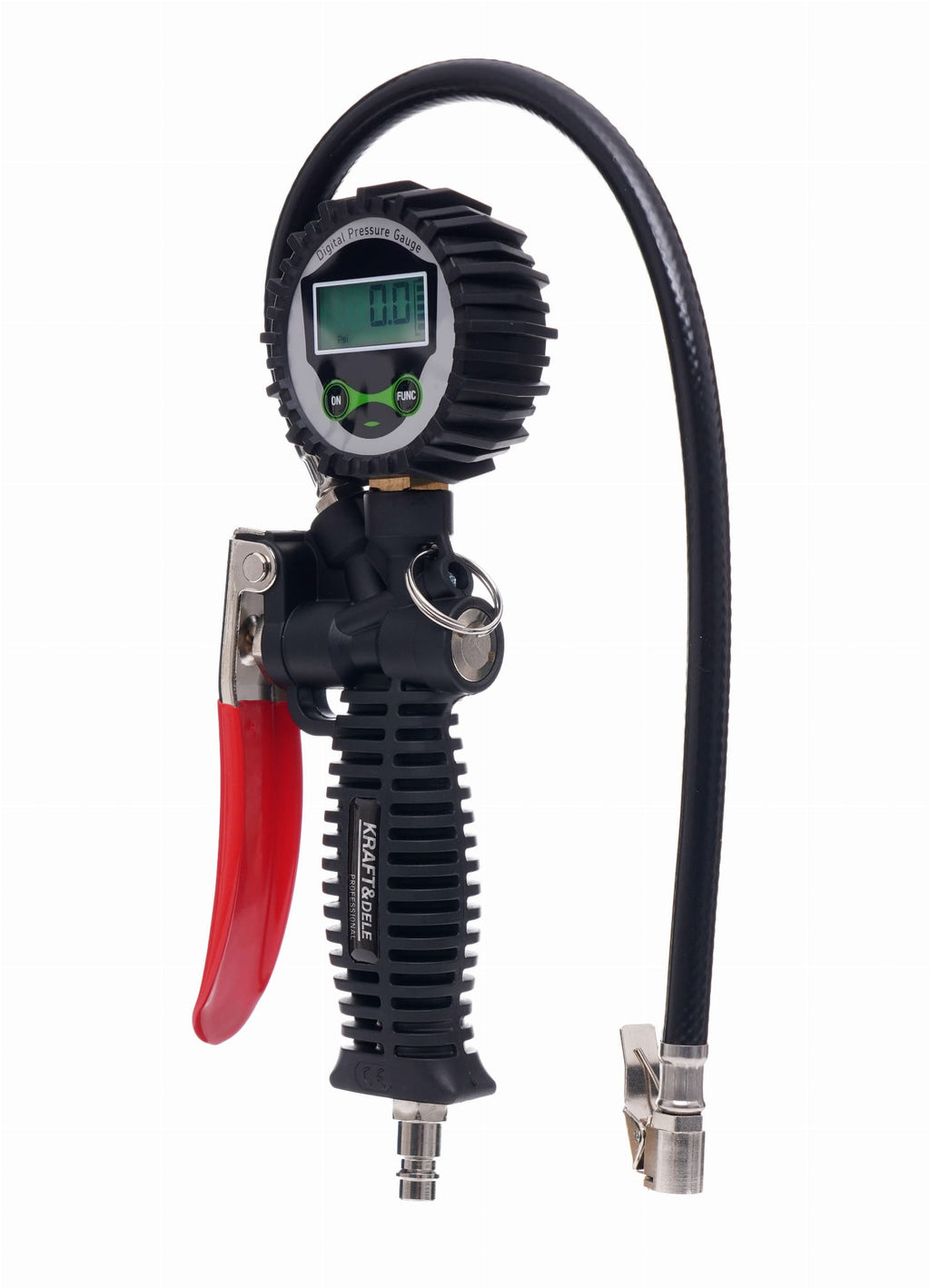 Pistol de Umflat Roti cu Furtun si Manometru LCD, Kraft&Dele KD1366
