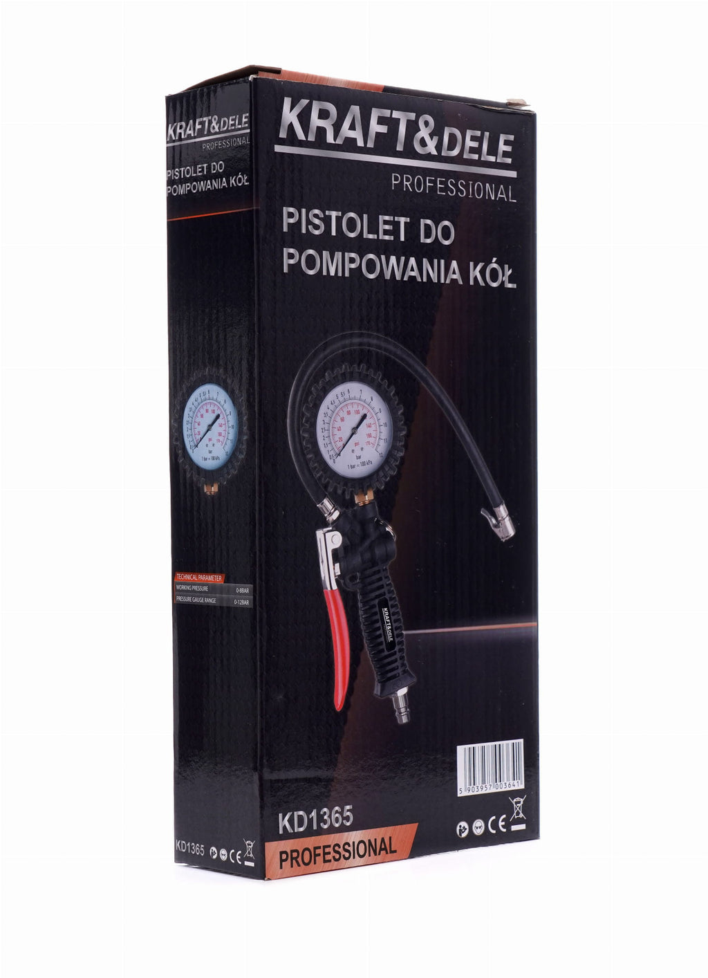 Pistol de Umflat Roti cu Manometru, Kraft&Dele KD1365