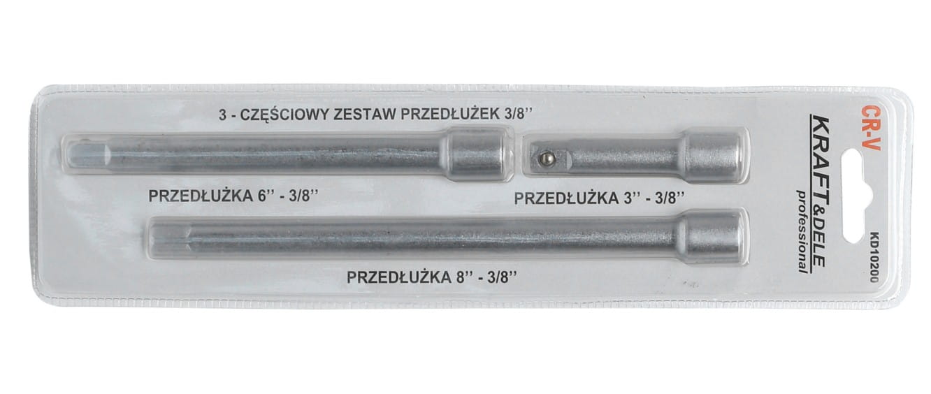 Prelungitoare 3 Bucati 3/8", Kraft&Dele KD10234
