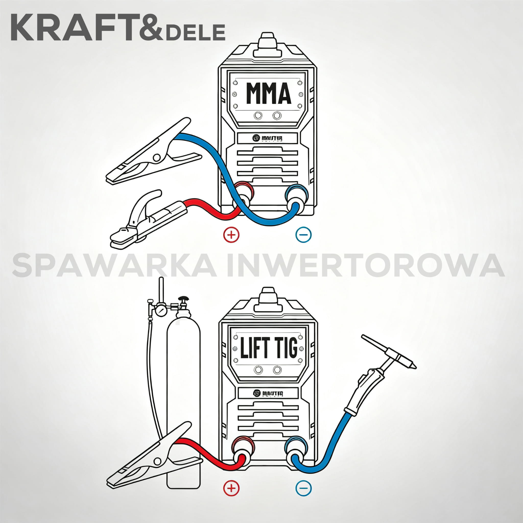 Aparat Sudura Invertor MMA TIG Lift Pulse 330A, Kraft&Dele KD3430