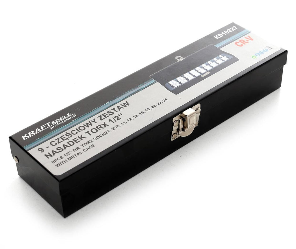 Set Tubulare Torx 9 Bucati Valiza, Kraft&Dele KD10227