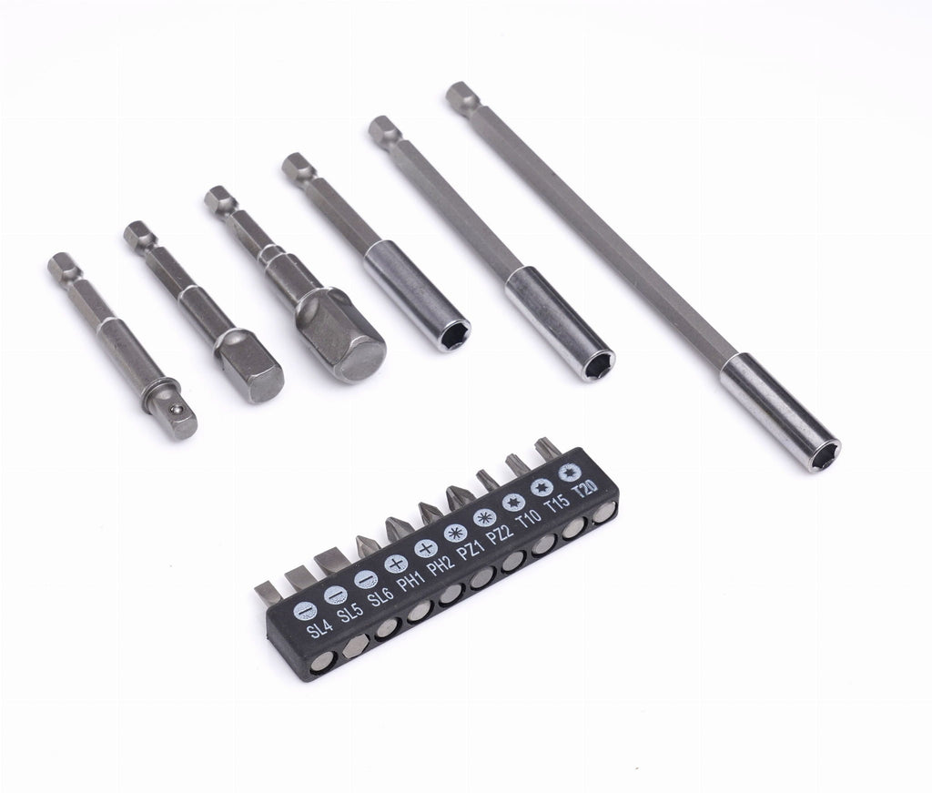Set Biti si Adaptoare 16 Bucati SL PH PZ T, Kraft&Dele KD10955