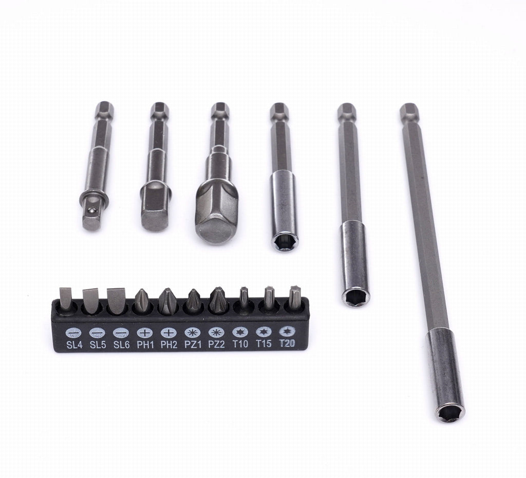 Set Suporturi, Adaptoare si Biti 16 Bucati, Kraft&Dele KD10955