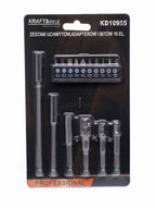 Set Suporturi, Adaptoare si Biti 16 Bucati, Kraft&Dele KD10955