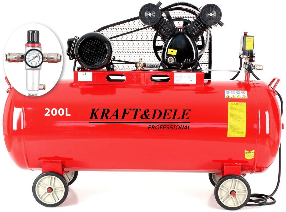 Compresor Ulei 200L 3.8kW 400V 590L/min, Kraft&Dele KD1473