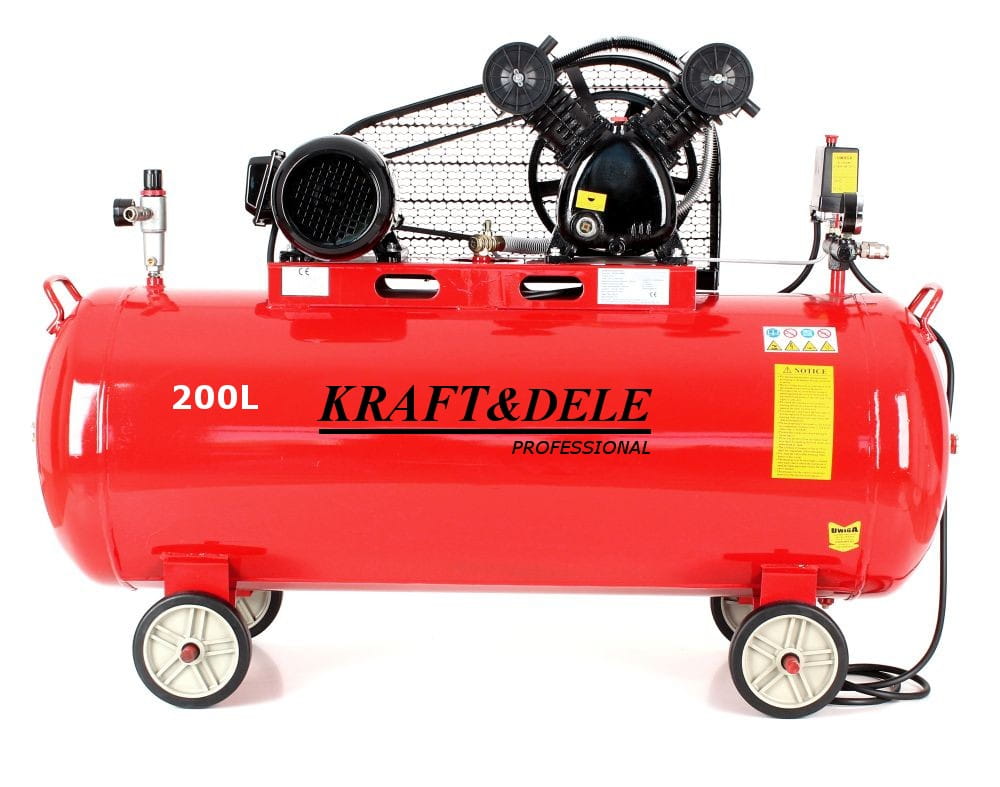 Compresor Ulei 200L 2 Pistoane cu Filtru Apa, 590l/min, Kraft&Dele KD1473