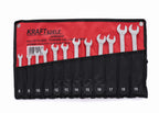 Chei Combinate Fixe-inelare cu Clichet Articulate 12 Bucati, Kraft&Dele KD10947