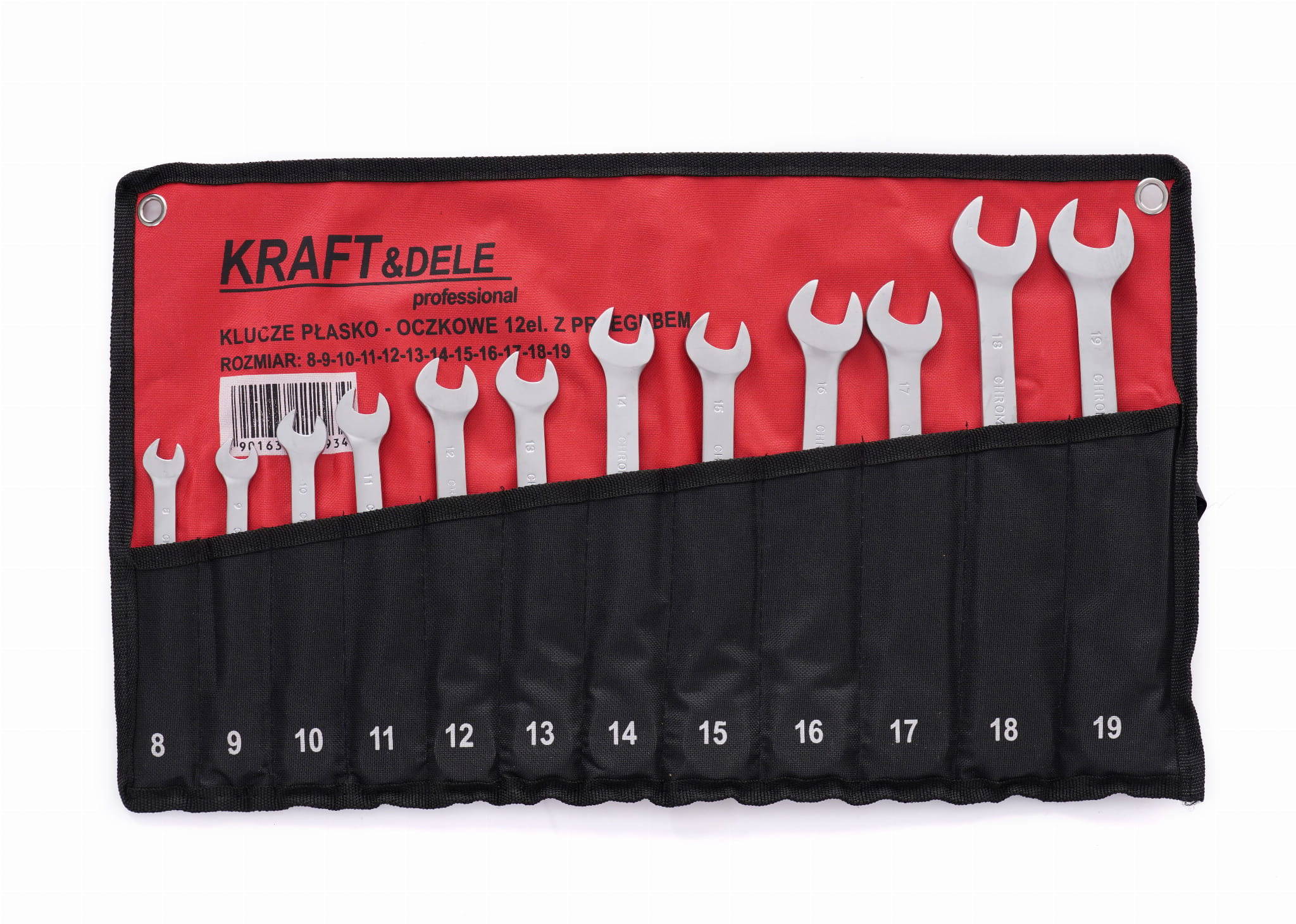 Chei Combinate Fixe-inelare cu Clichet Articulate 12 Bucati, Kraft&Dele KD10947
