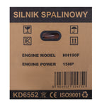 Motor Termic Benzina 15CP 420cm3 Ax 25mm Pornire Manuala si Electrica, Kraft&Dele KD6552 17
