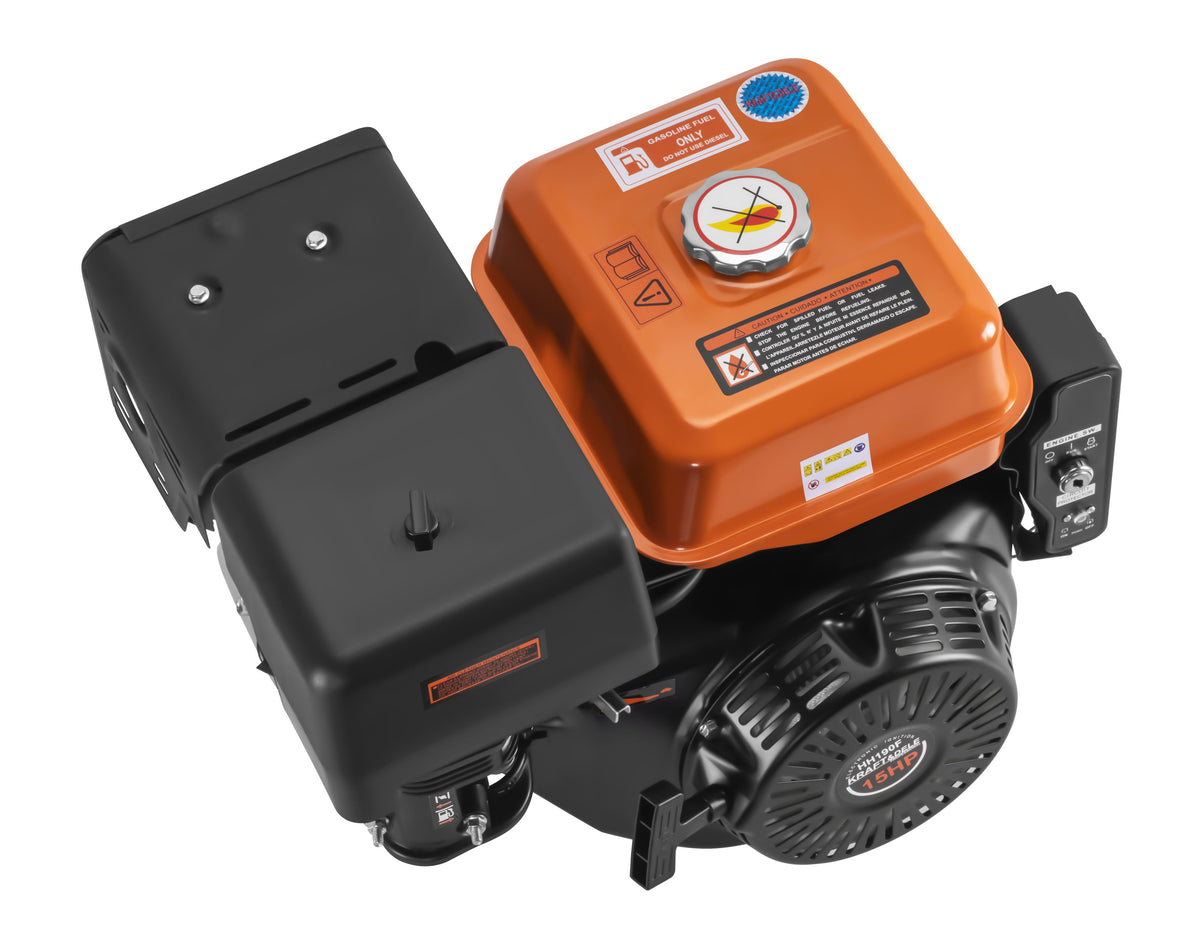 Motor Termic Benzina 15CP 420cm3 Ax 25mm Pornire Manuala si Electrica, Kraft&Dele KD6552 10