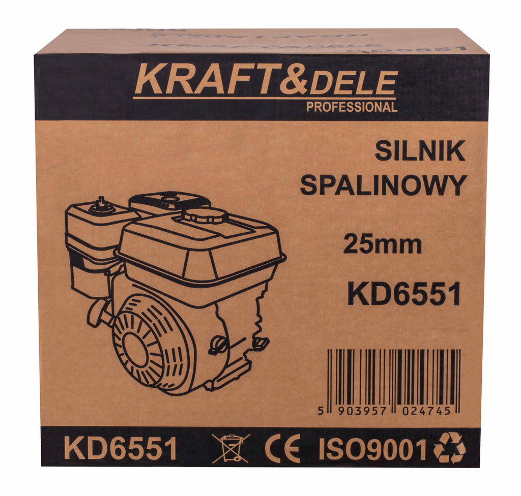 Motor Termic Benzina 15CP 420cm3 Ax 25mm Pornire Manuala, Kraft&Dele KD6551 15