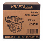 Motor Termic Benzina 15CP 420cm3 Ax 25mm Pornire Manuala, Kraft&Dele KD6551 15
