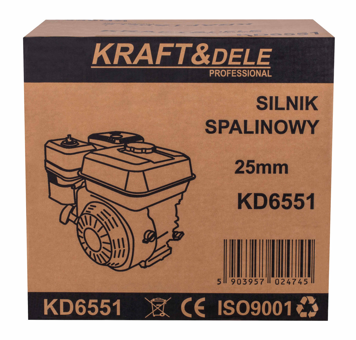 Motor Termic Benzina 15CP 420cm3 Ax 25mm Pornire Manuala, Kraft&Dele KD6551 15