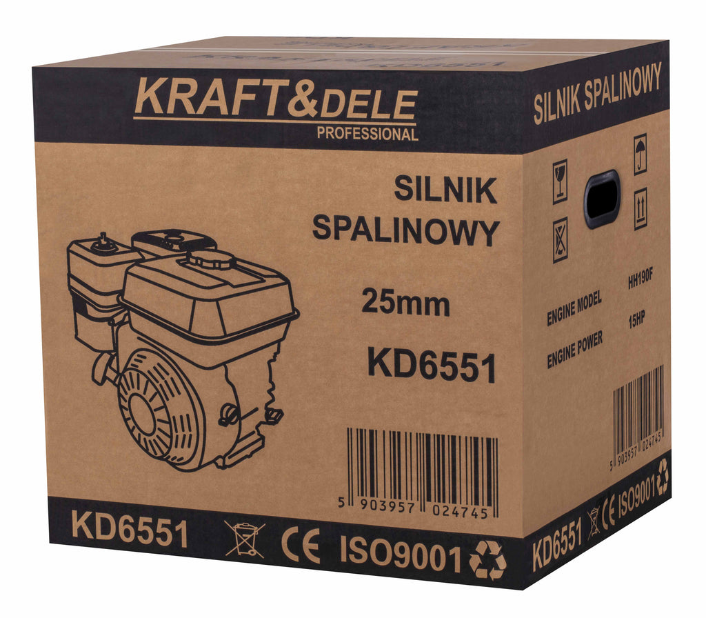 Motor Termic Benzina 15CP 420cm3 Ax 25mm Pornire Manuala, Kraft&Dele KD6551 14