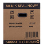 Motor Termic Benzina 15CP 420cm3 Ax 25mm Pornire Manuala, Kraft&Dele KD6551 16