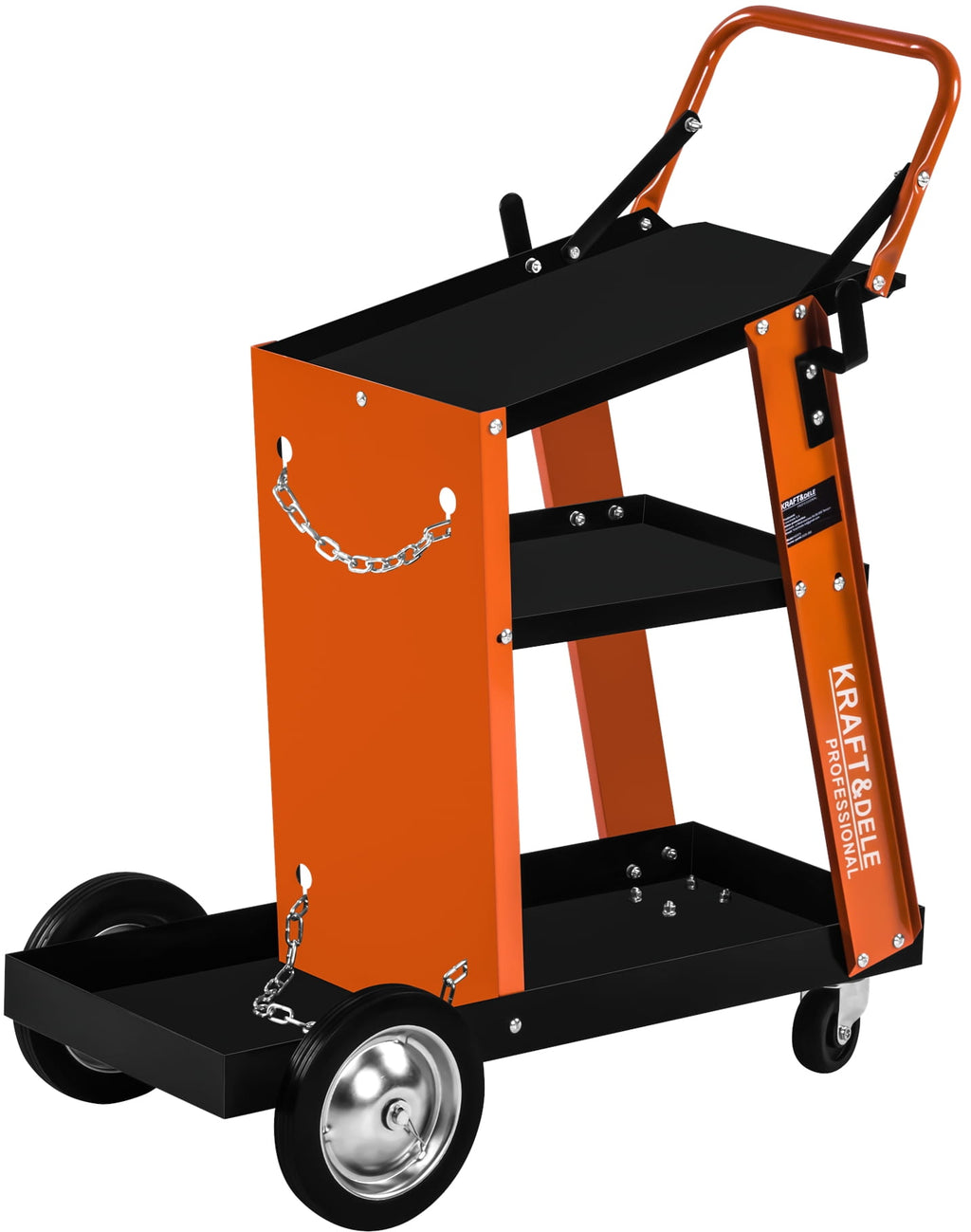 Carucior Sudura 75kg capacitate, 3 rafturi, Kraft&Dele KD373 - imaginea 2