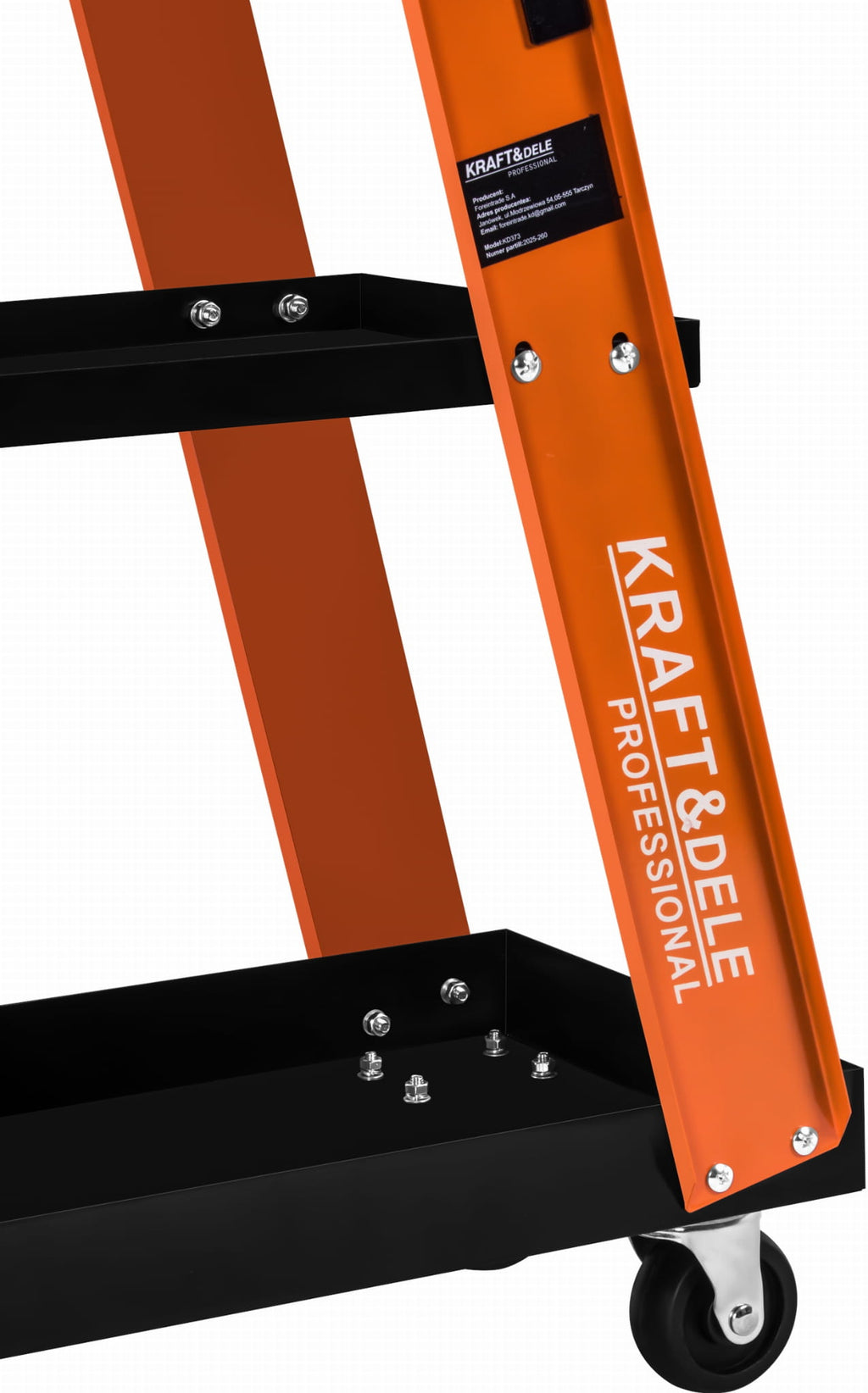Carucior Sudura 75kg capacitate, 3 rafturi, Kraft&Dele KD373 - imaginea 10