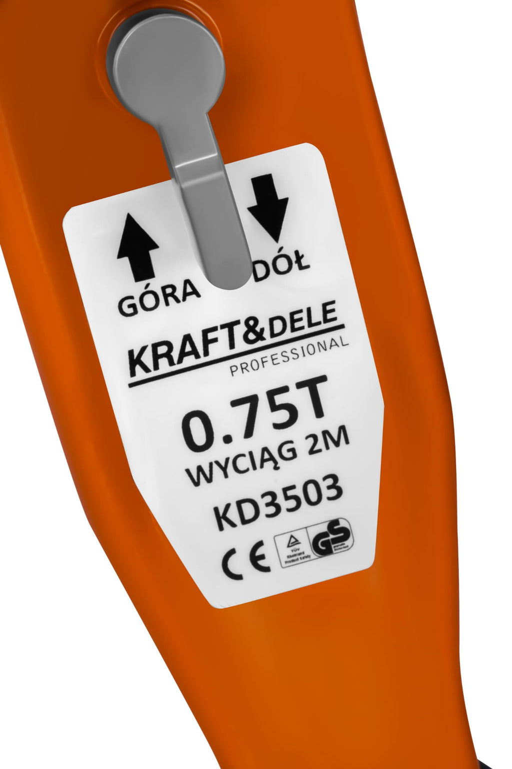 Troliu Manual cu Lant 750kg , 2 m, Kraft&Dele KD3503