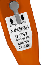 Troliu Manual cu Lant 750kg , 2 m, Kraft&Dele KD3503