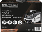 Spawarka MIG Flux/MMA/TIG 200A KD815 14
