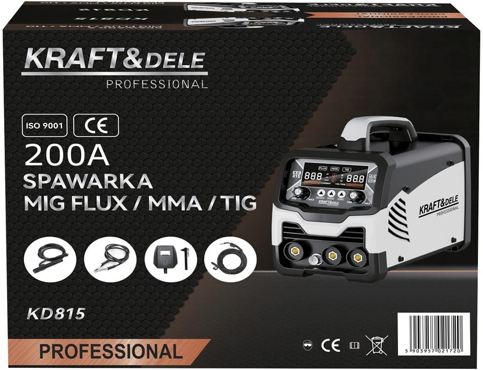 Spawarka MIG Flux/MMA/TIG 200A KD815 14