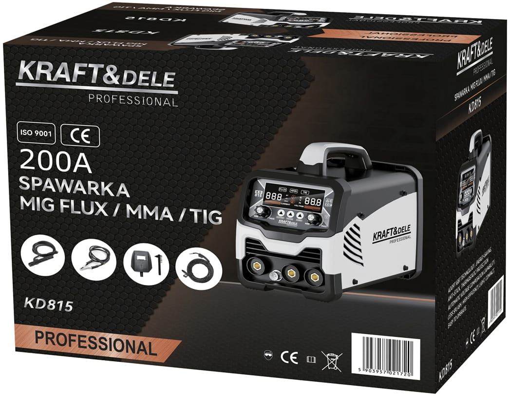 Spawarka MIG Flux/MMA/TIG 200A KD815 13
