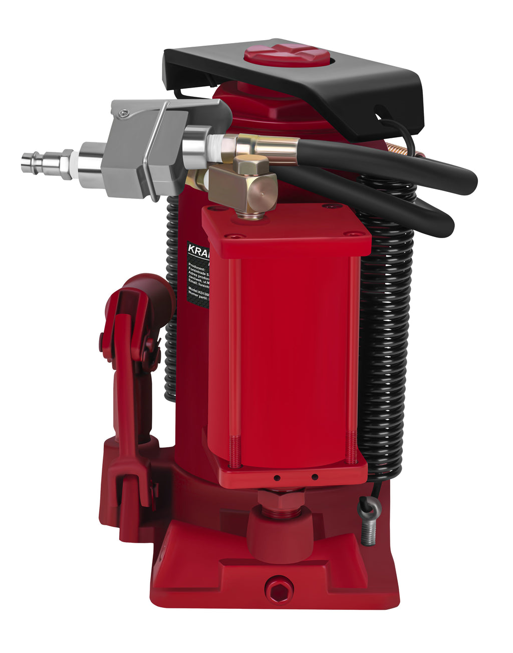 Cric Hidraulic Pneumatic 20t 260-510mm 0.8-0.95 MPa, Kraft&Dele KD12685 6
