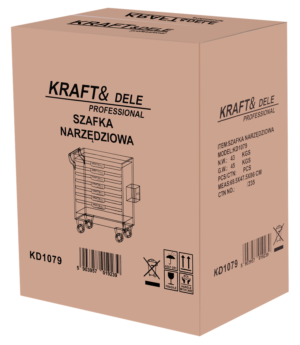 Dulap Scule, Gol 7 Sertare, Kraft&Dele KD1079