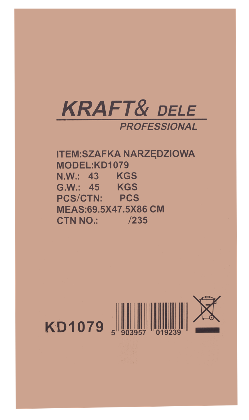 Dulap Scule, Gol 7 Sertare, Kraft&Dele KD1079