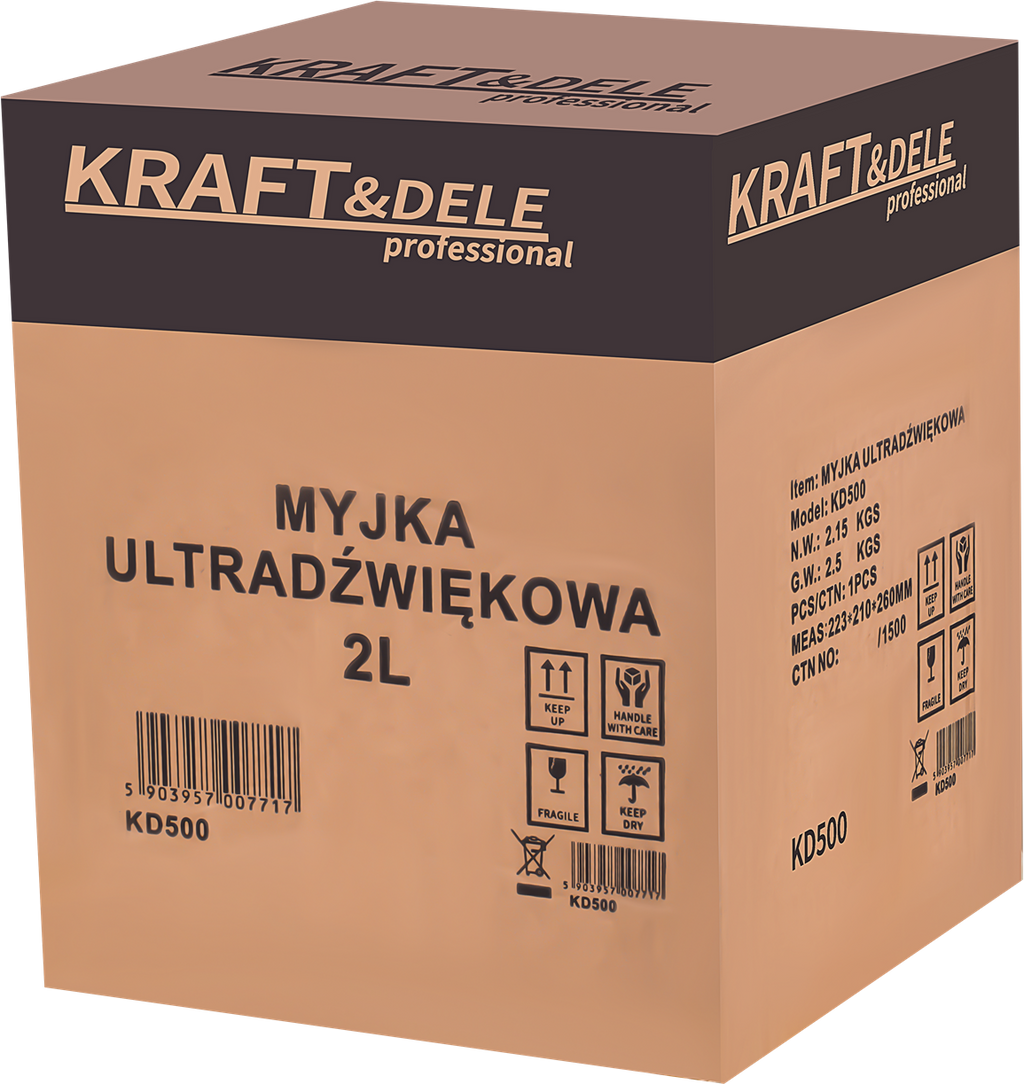 Cuva Spalare cu Ultrasunete 2L, Kraft&Dele KD500
