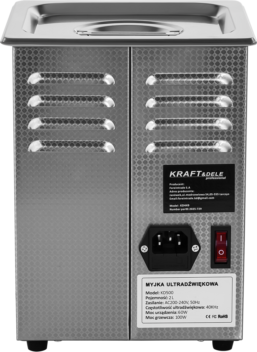 Cuva Spalare cu Ultrasunete 2L, Kraft&Dele KD500