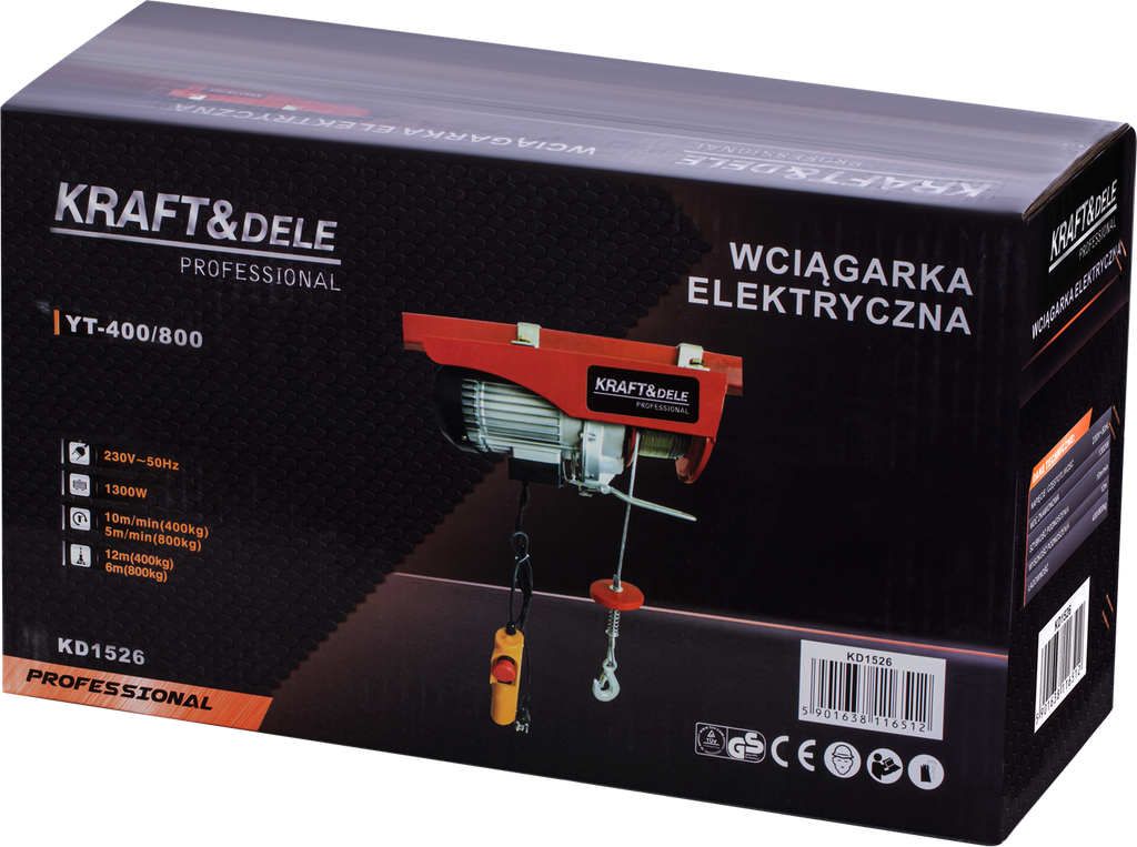 Troliu Electric Tip Macara 800kg, Kraft&Dele KD1526