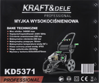 Masina de Spalat cu Presiune 3.4Kw 9l/m , 280 Bar, Kraft&Dele KD5371