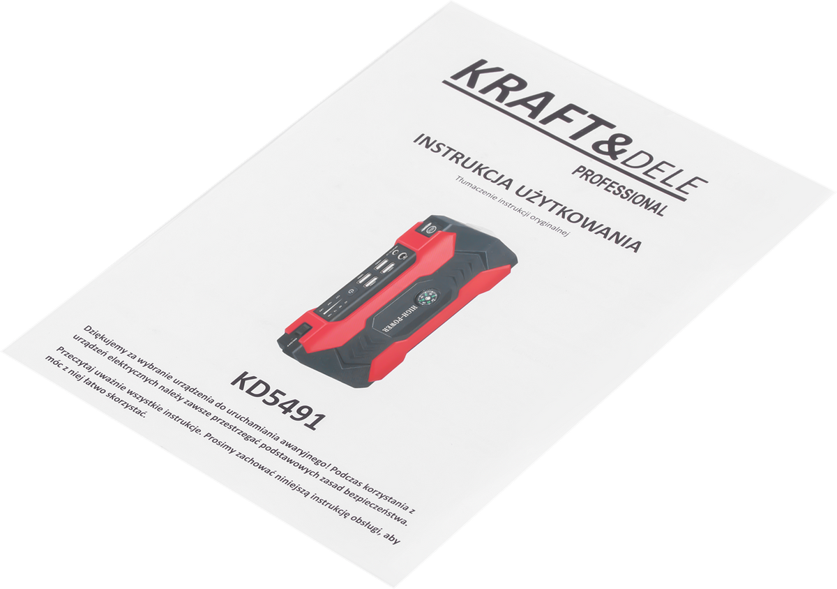 Incarcator Multifunctional cu Acumulator 800A, Kraft&Dele KD5491