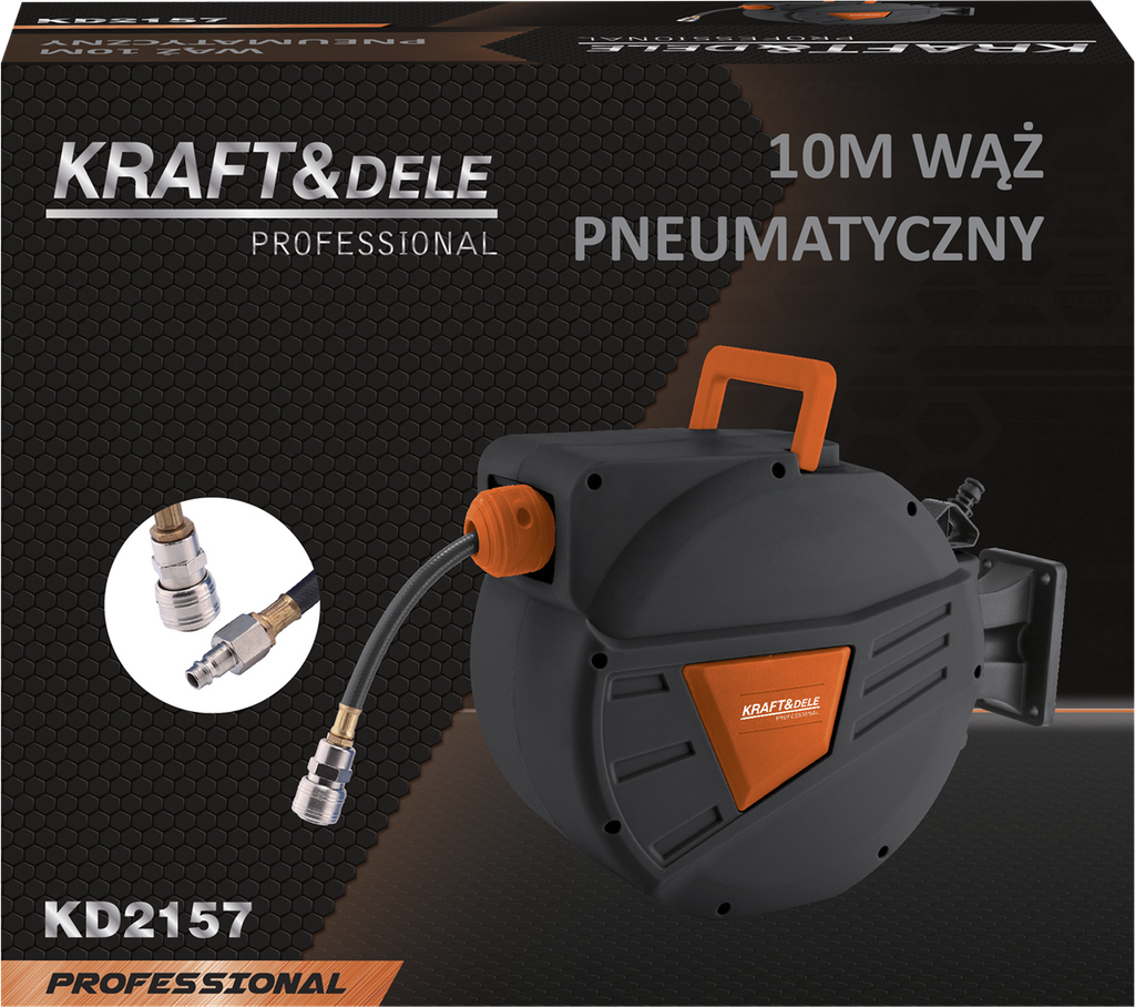 WĄŻ PNEUMATYCZNY ZWIJANY 10M 1/4" KD2157 12