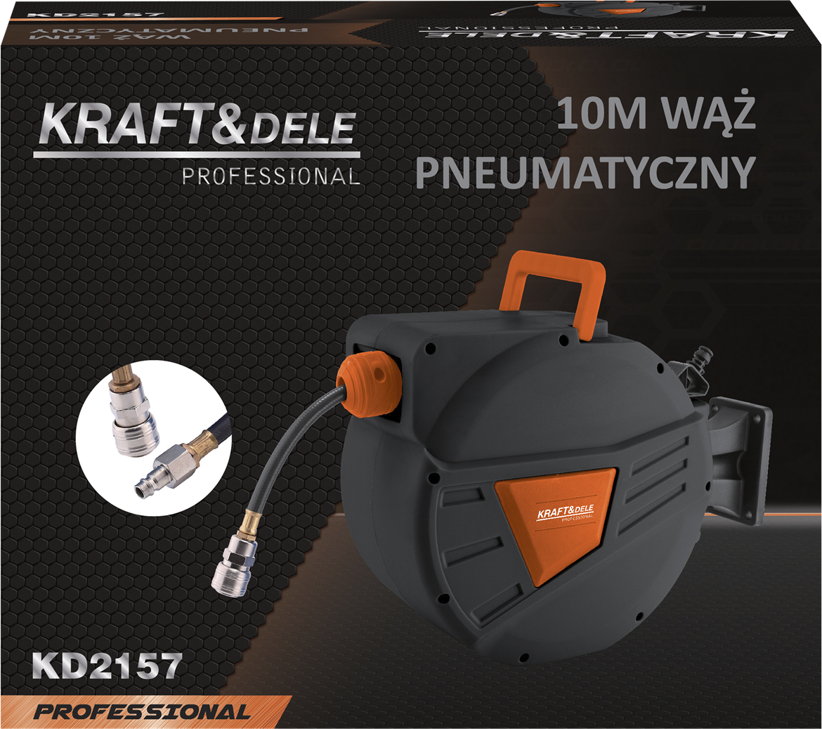 WĄŻ PNEUMATYCZNY ZWIJANY 10M 1/4" KD2157 12