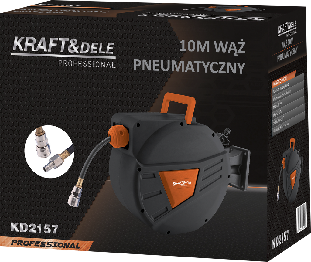 WĄŻ PNEUMATYCZNY ZWIJANY 10M 1/4" KD2157 11