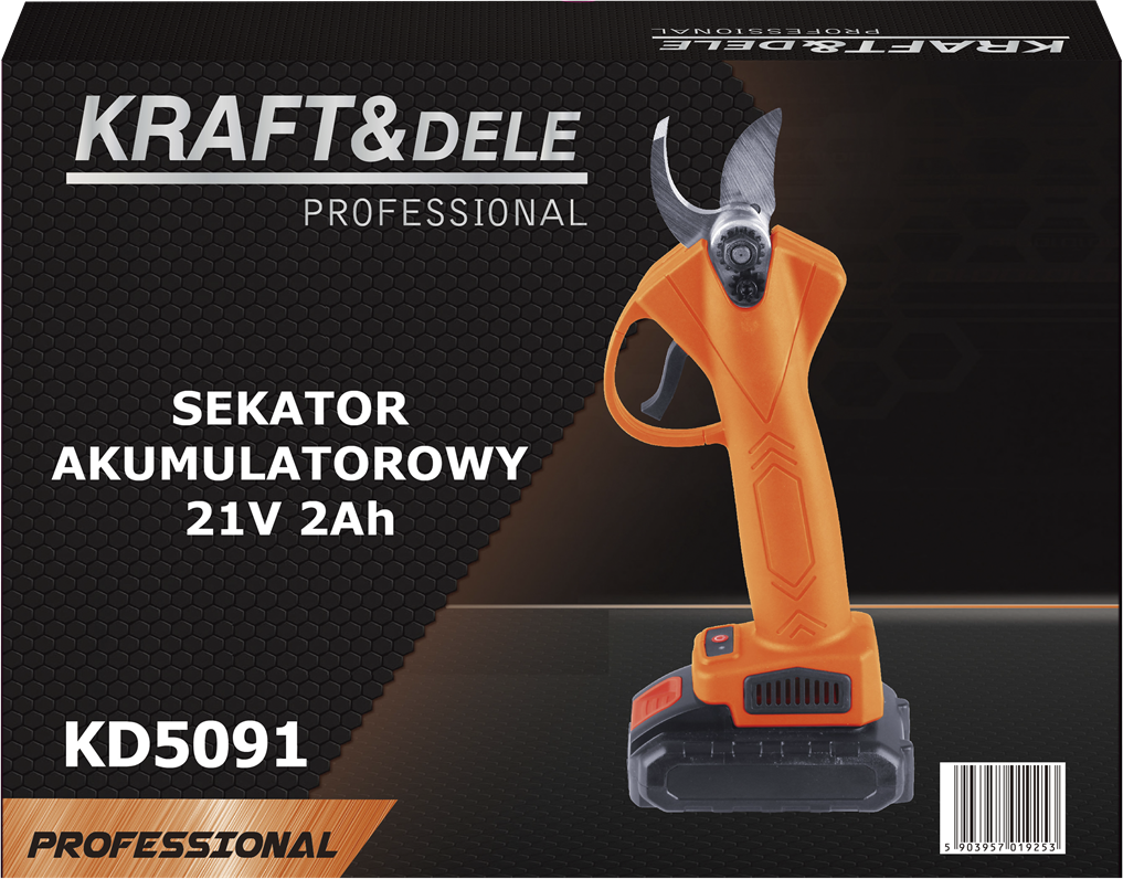 Sekator akumulatorowy 21V 2Ah x 2 szt + ładowarka KD5091 14