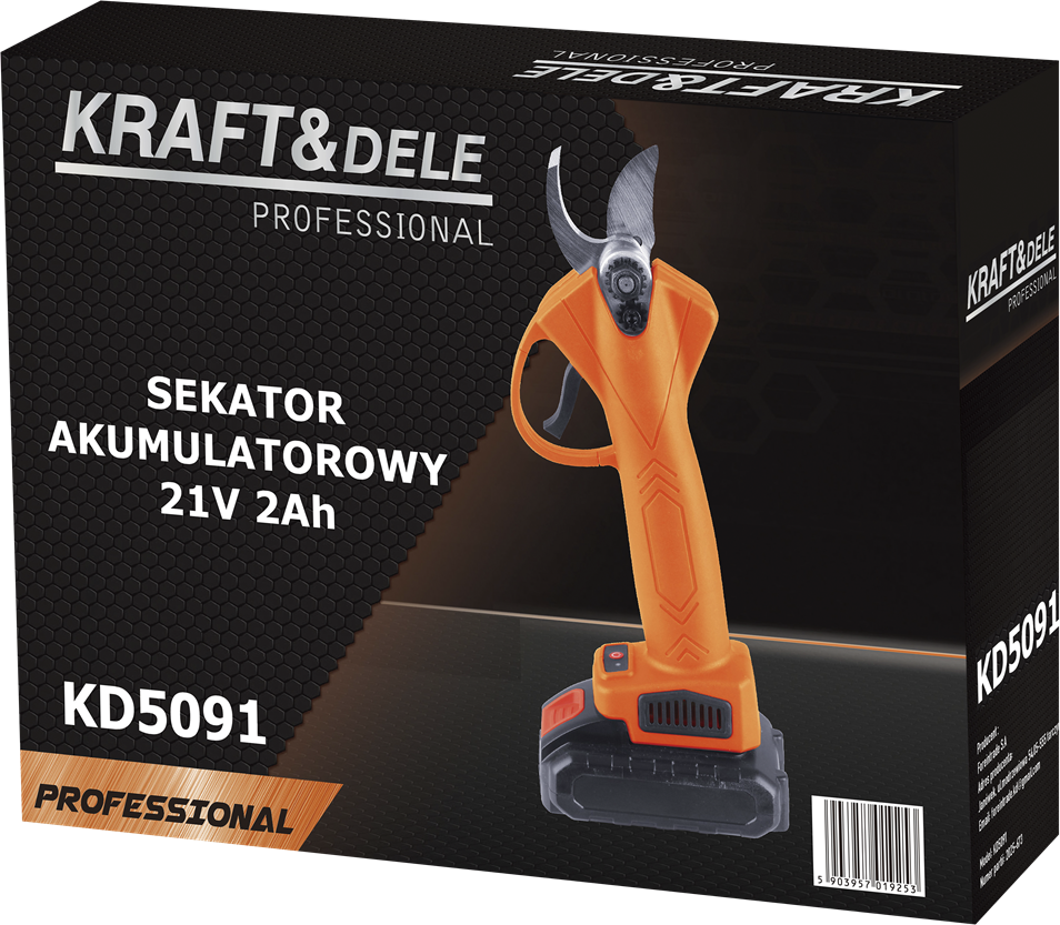 Sekator akumulatorowy 21V 2Ah x 2 szt + ładowarka KD5091 13