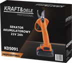 Sekator akumulatorowy 21V 2Ah x 2 szt + ładowarka KD5091 13