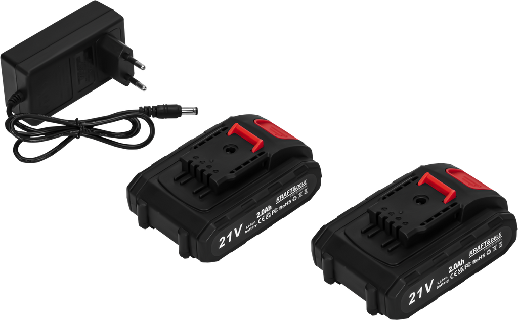 Sekator akumulatorowy 21V 2Ah x 2 szt + ładowarka KD5091 8
