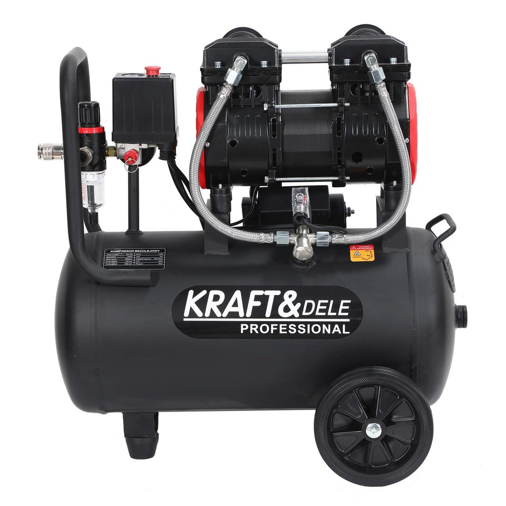 Compresor fara Ulei Silentios , 24L / 1390W X 1 , 220l/M, Kraft&Dele KD1385