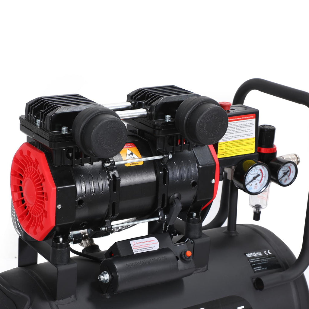 Compresor fara Ulei Silentios , 24L / 1390W X 1 , 220l/M, Kraft&Dele KD1385