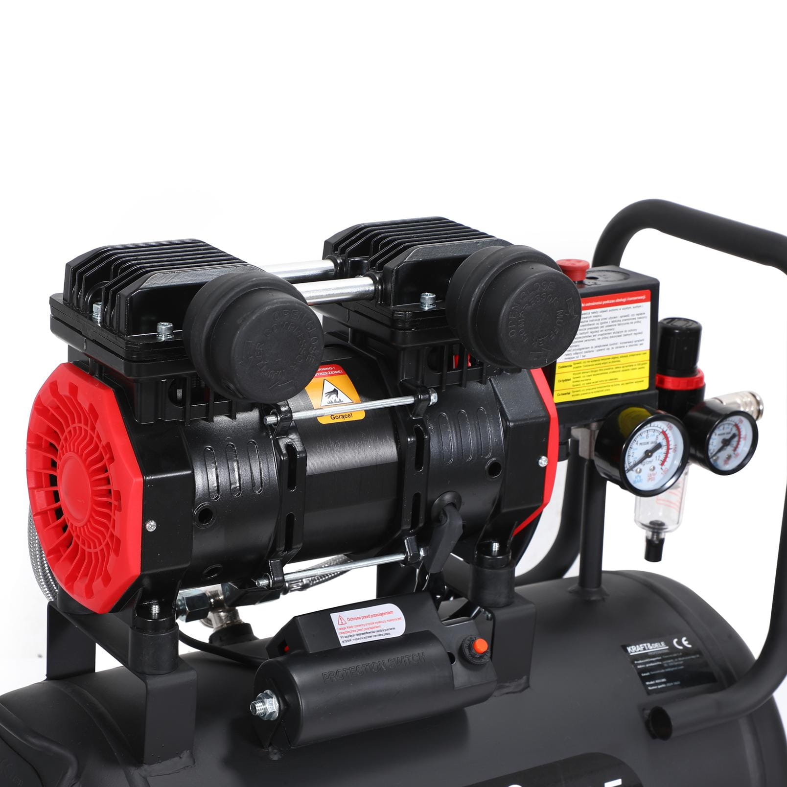 Compresor fara Ulei Silentios , 24L / 1390W X 1 , 220l/M, Kraft&Dele KD1385